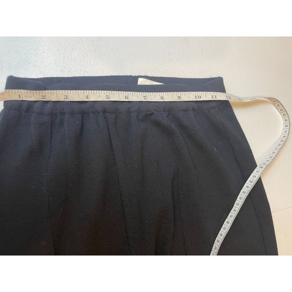 DINOVALIANO Womens Trousers Wool Pant Tapered Leg Elastic Waist Black Size 36 - Picture 4 of 10